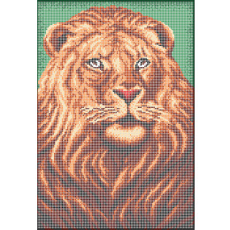 Рисунок на ткани для вышивания бисером "Лев"