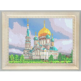 Рисунок на ткани для вышивания бисером "Успенский кафедральный собор"