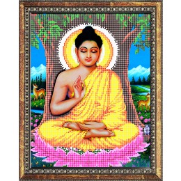 Рисунок на ткани для вышивания бисером "Будда"
