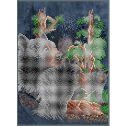 Рисунок на ткани для вышивания бисером "Хозяин леса"