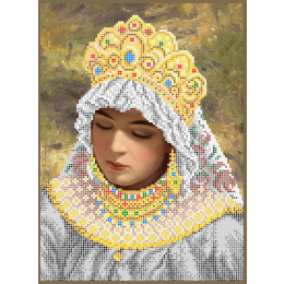 Рисунок на ткани для вышивания бисером "Русская красавица"