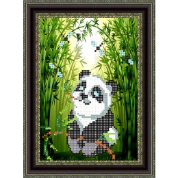 Рисунок на ткани для вышивания бисером "Панда"