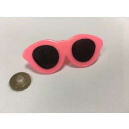Очки пластиковые розовые (20 шт)