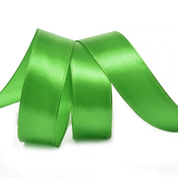 Лента атласная 12мм (½) 27м. цвет зеленый