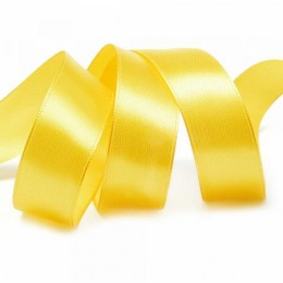 Лента атласная 25мм (1) 27м. цвет желтый