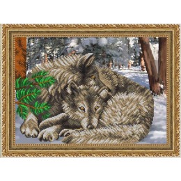 Рисунок на ткани "Волки"