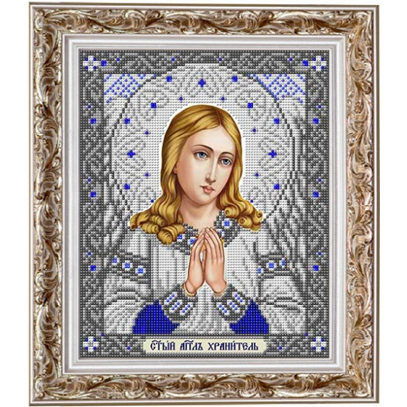 Рисунок на ткани "Святой Ангел Хранитель в серебре"