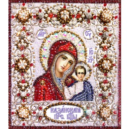 Набор для вышивания хрустальными бусинами "Казанская Божия Матерь"