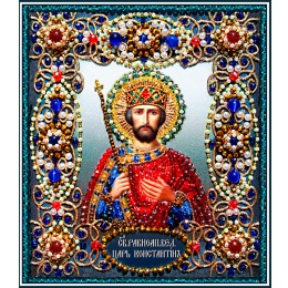 Набор для вышивания хрустальными бусинами "Святой Константин"