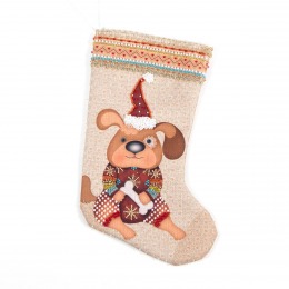 Набор для шитья и вышивания носочек "Снежный пес"