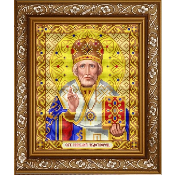 Рисунок на ткани "Святой Николай в золоте"