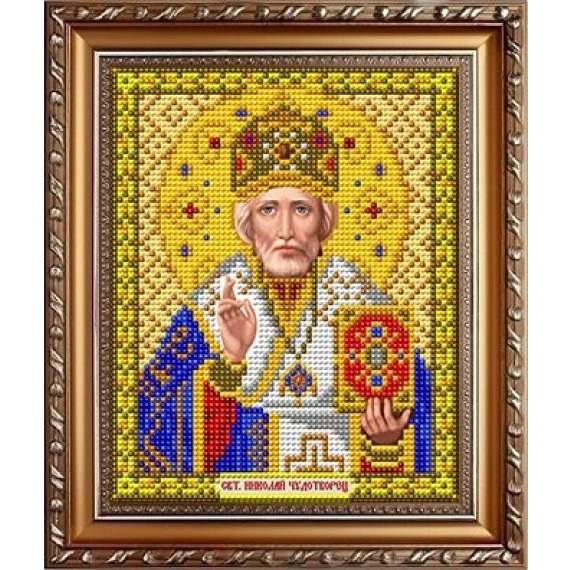 Рисунок на ткани "Святой Николай в золоте"