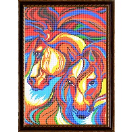 Рисунок на ткани для вышивания бисером "Кони"