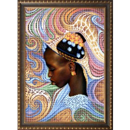 Рисунок на ткани для вышивания бисером "Африканка (3)"