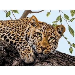 Рисунок на канве "Леопард"