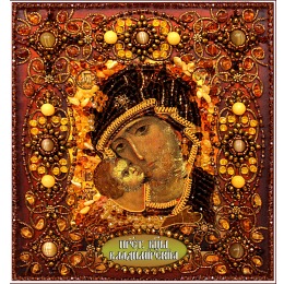 Набор для вышивания хрустальными бусинами "Богородица Владимировская"