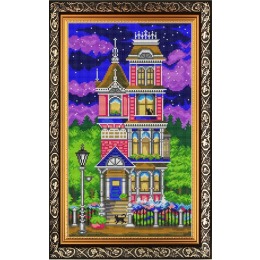 Рисунок на ткани "Милый дом"