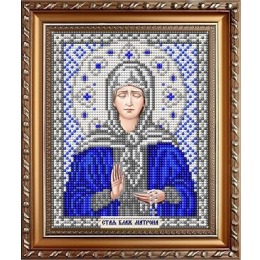 Рисунок на ткани "Святая Блаженная Матрона в серебре"