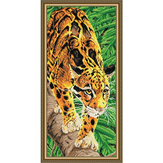Картина стразами "Дымчатый леопард"