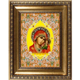 Рисунок на ткани для вышивания бисером и бусинами "Образ Пресвятой Богородицы Казанская"