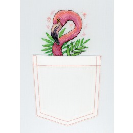 Набор для вышивания крестом "Розовый фламинго"