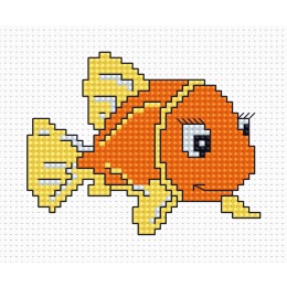 Набор для вышивания крестом "Оранжевая рыбка"