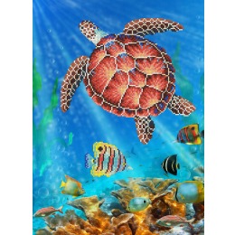 Рисунок на ткани "Роскошная черепаха"