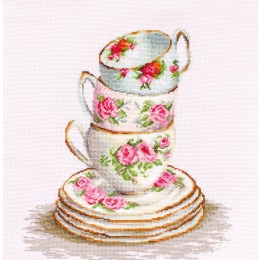 Набор для вышивания крестом "Три чайные чашки"