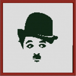Рисунок на ткани "Чарли Чаплин"