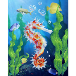 Рисунок на ткани "Морской конек"