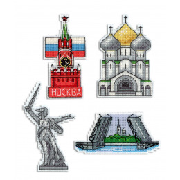 Набор для вышивания крестом "Россия. Магниты"