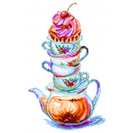 Рисунок на канве "Время чая"