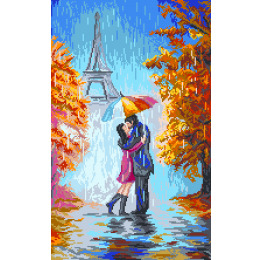 Рисунок на канве "Двое в Париже"