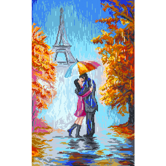 Рисунок на канве "Двое в Париже"