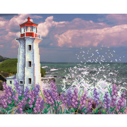 Рисунок на ткани "Романтичный маяк"