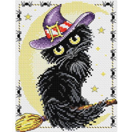 Набор для вышивания крестом "Очарование черной кошки"