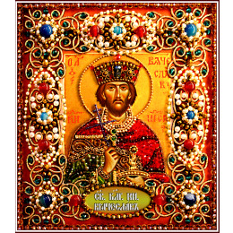 Набор для вышивания хрустальными бусинами "Святой Вячеслав"