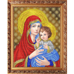 Рисунок на ткани "Богородица с младенцем"