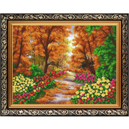 Рисунок на ткани "Осенний парк"