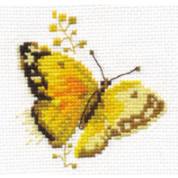 Набор для вышивания крестом "Яркие бабочки. Желтая"