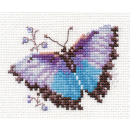 Набор для вышивания крестом "Яркие бабочки. Голубая"
