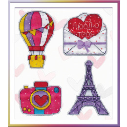 Набор для вышивания крестом "Путешествие в Париж"