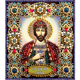 Набор для вышивания хрустальными бусинами "Святой Игорь"