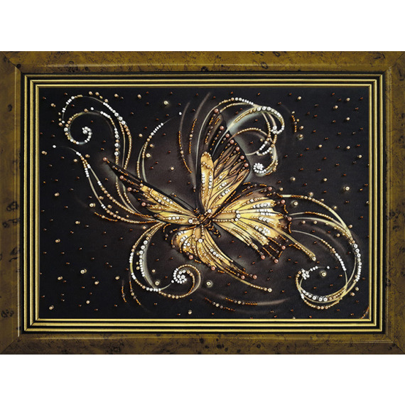 Набор для вышивания бусинами "Золотая бабочка"