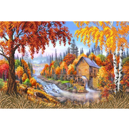 Рисунок на шелке "Осень"