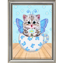 Рисунок на ткани для вышивания бисером "Котёнок 2"