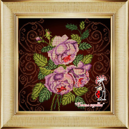 Рисунок на ткани "Бархатная роза"