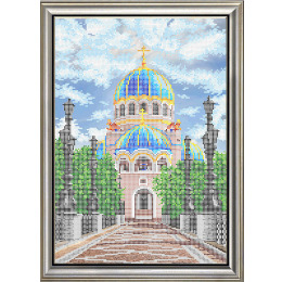 Рисунок на ткани для вышивания бисером "Храм Живоночальной Троицы"