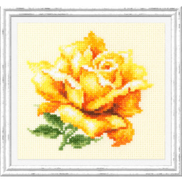 Набор для вышивания крестом "Жёлтая роза"