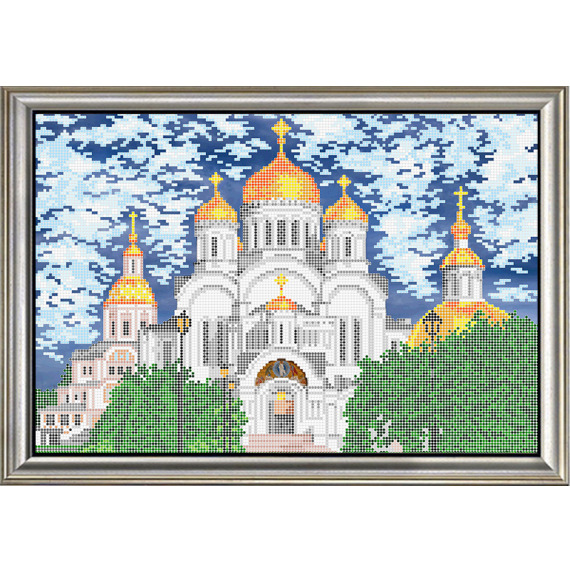 Рисунок на ткани для вышивания бисером "Свято-Троицкий Серафимо-Дивеевский женский монастырь"